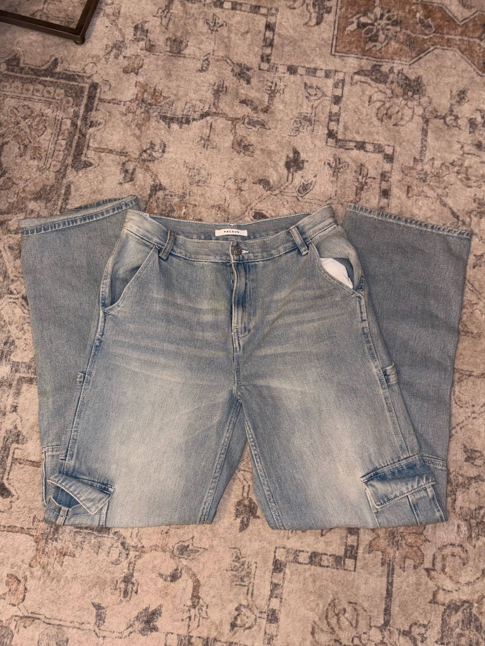 Light Blue Pacsun Carpenter Baggy Jeans size 27”